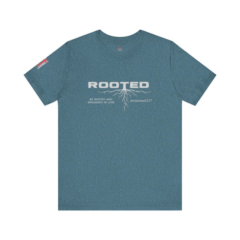 Rooted Christian Shirt, Ephesians 3:17 Verse Tee, Faith Based Apparel image 8
