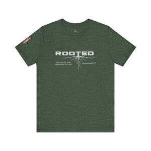 Rooted Christian Shirt, Ephesians 3:17 Verse Tee, Faith Based Apparel image 6