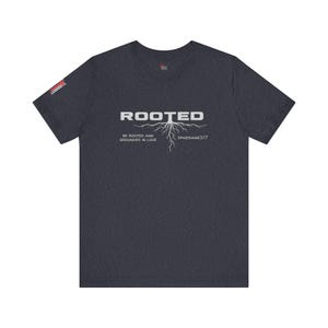 Rooted Christian Shirt, Ephesians 3:17 Verse Tee, Faith Based Apparel image 9