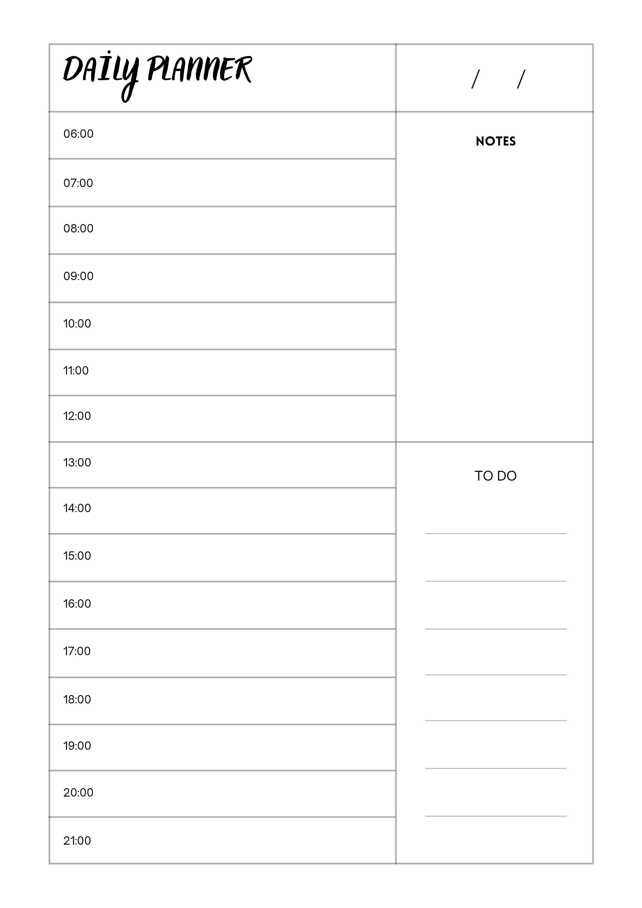 Printable Daily Planner Fillable Daily to Do List Etsy