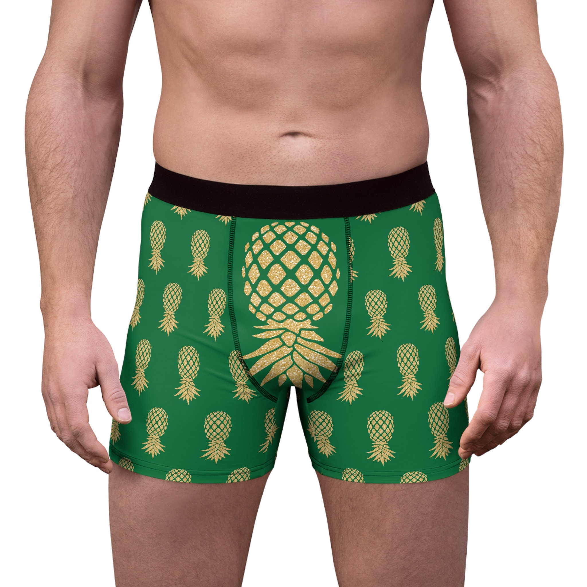 Tradie Underwear Mens I'm Pine Pineapple Print Man Front Trunk