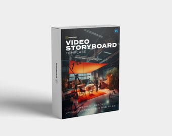 Storyboard Template for Videographers and Filmmakers | Print Ready | Fully Customisable Digital Files