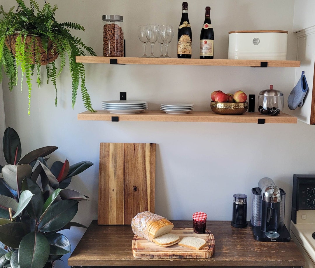 Solid Hardwood Floating Shelves Etsy