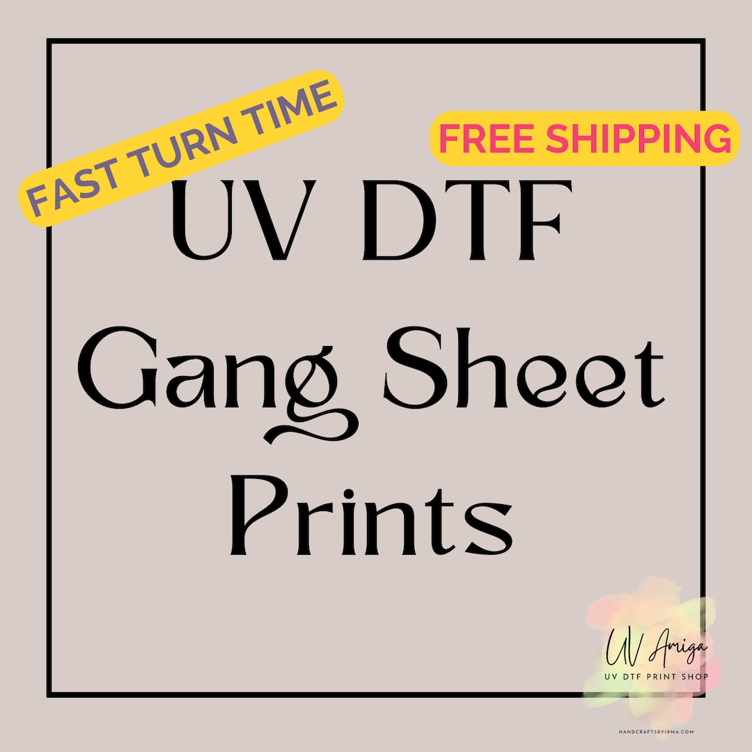 Uv DTF | Custom Gang Sheet | UV DTF Wraps - Etsy