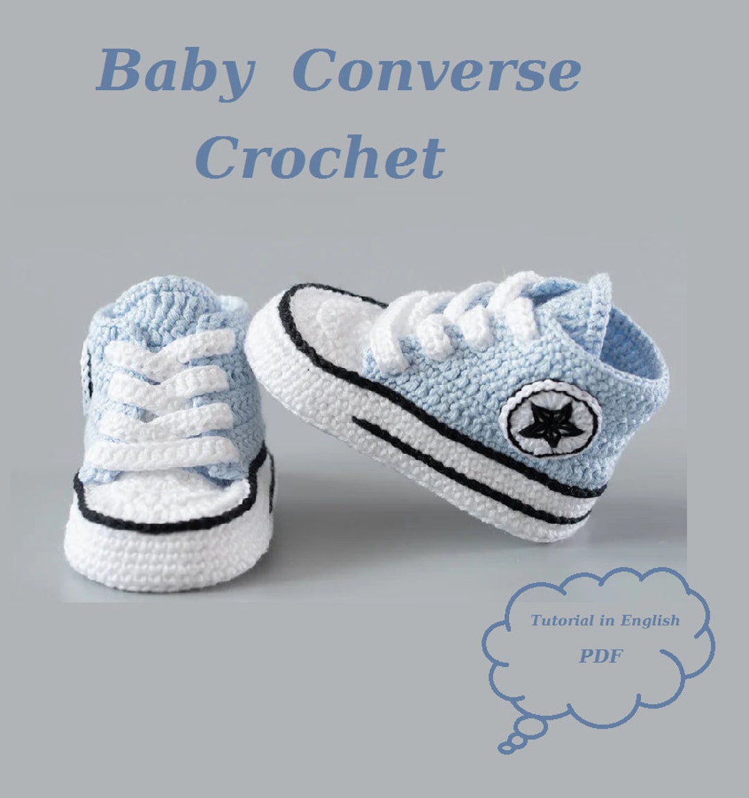 Crochet Baby Converse Pattern Baby Booties Pattern Newborn Etsy UK