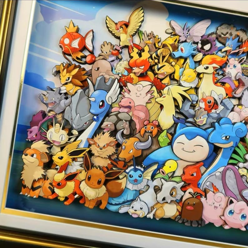 Pokemon Original 151 Theme Fan-art Anime Color Shift LED Light up ...