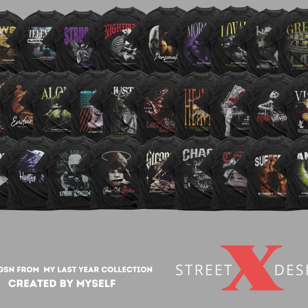 220 Streetwear Tshirt Design Bundle | Shirt Design Bündel | Tshirt Motiv | Tshirt Designs PNG | digitaler Download | Png Sublimation Herunterladen