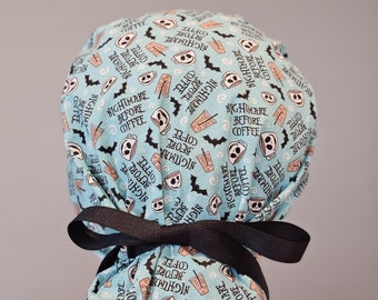 Nightmare Before Coffee Scrub Cap | Multiple Styles