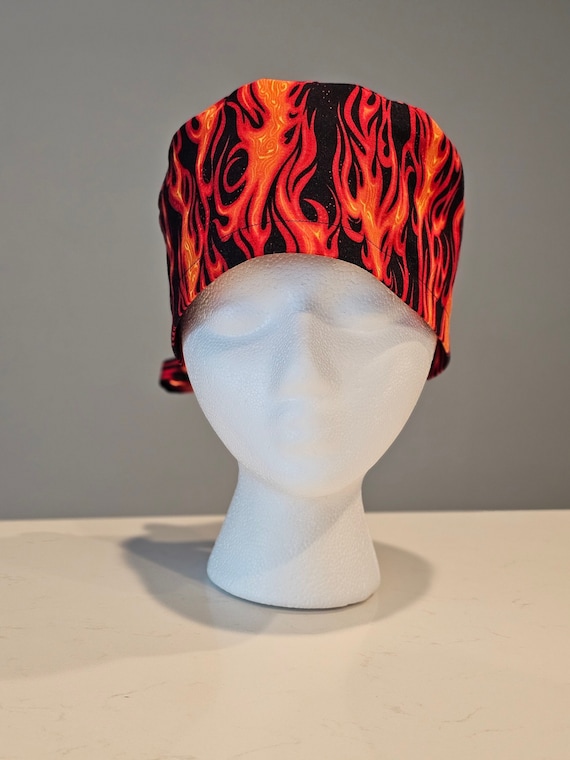 Flames Skull Cap