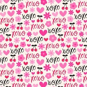 Valentine's Kiss-Love XOXO Scrub Caps