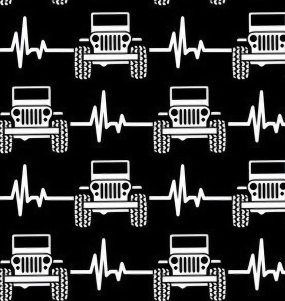 Jeep Life Heartbeat in Black