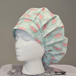 Hello Summer and Watermelons Scrub Caps