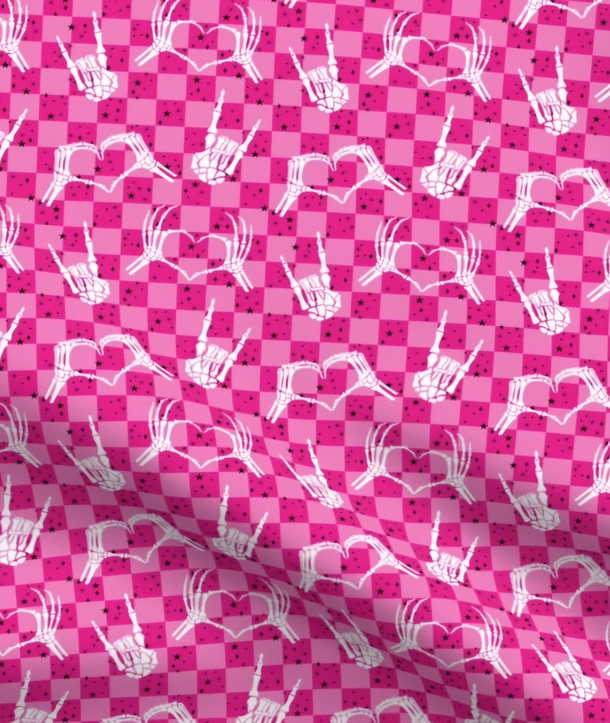 Skeleton Hand Graduation Cap Skeleton Hands on Pink Checkered Scrub Caps - Etsy