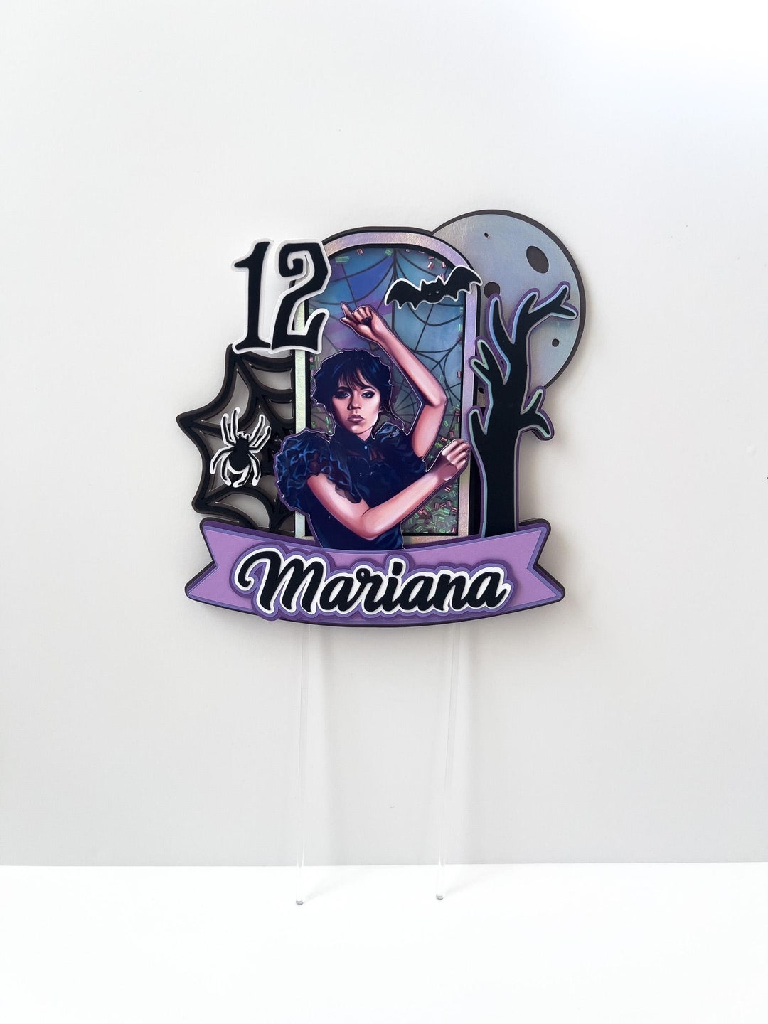 Wednesday Cake Topper | Crafted by M - Etsy