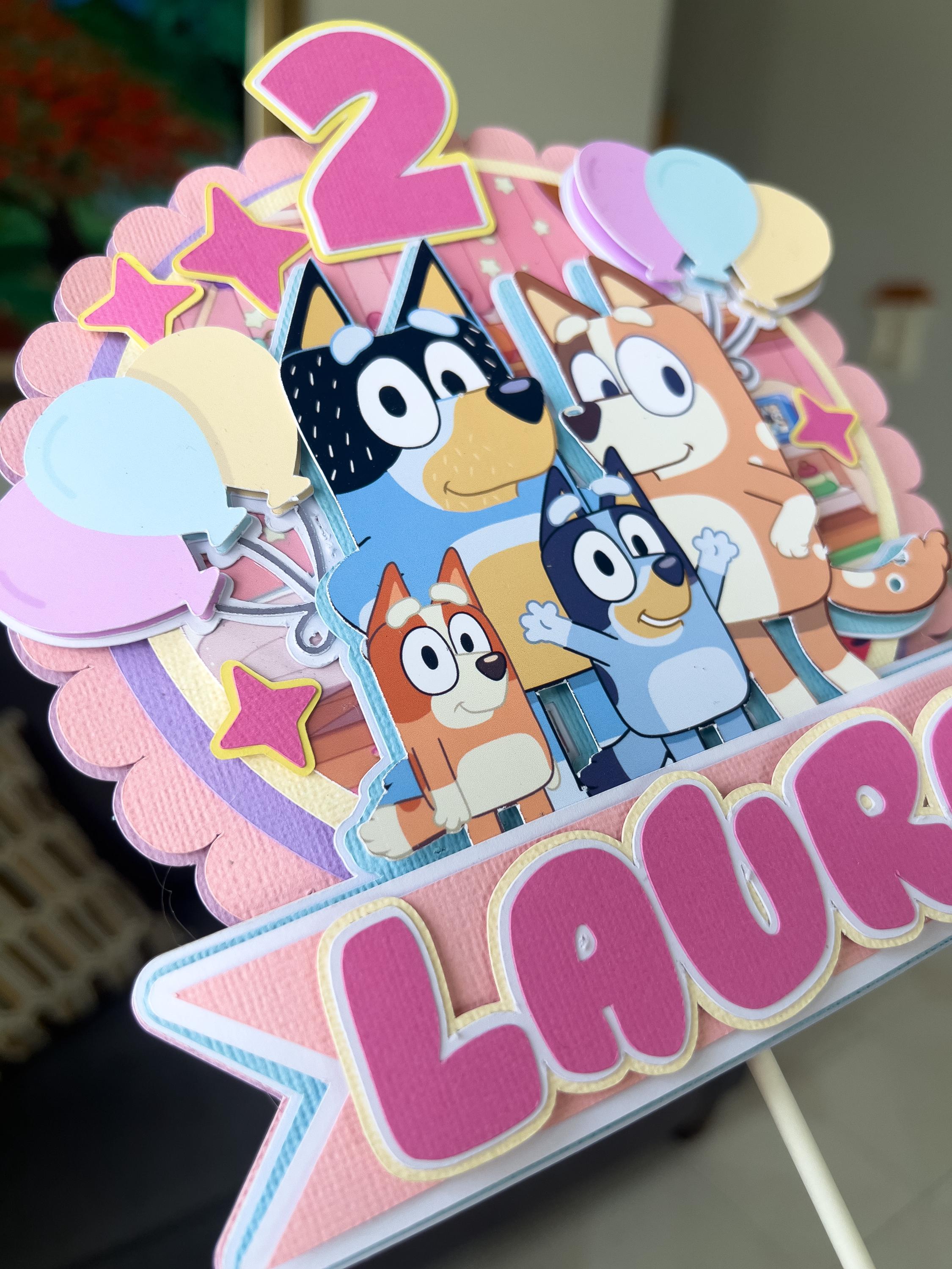 Bluey Cake Topper (Pink)