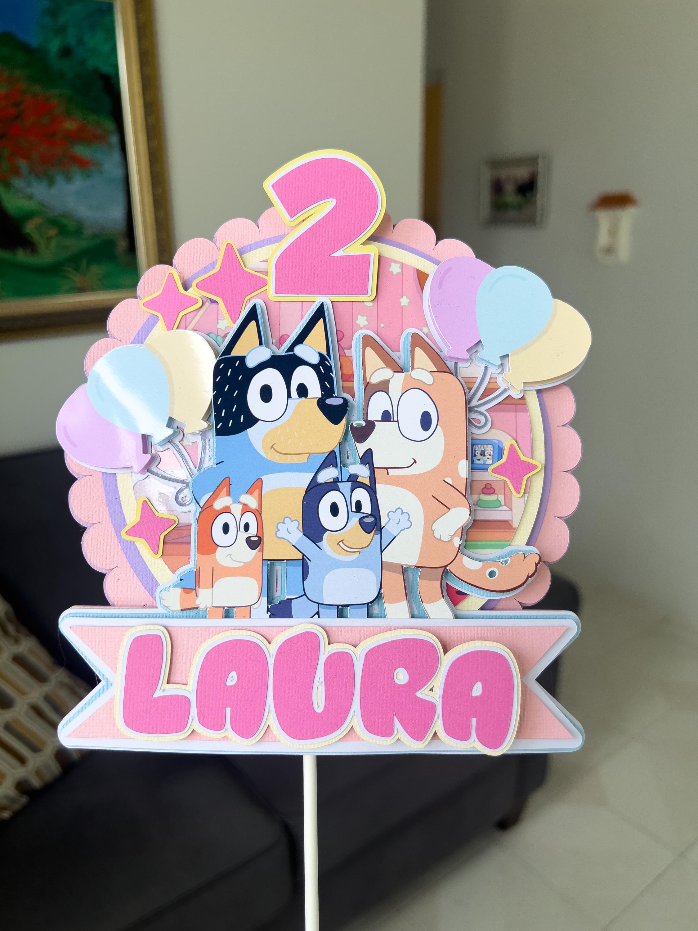 Bluey Cake Topper (Pink)