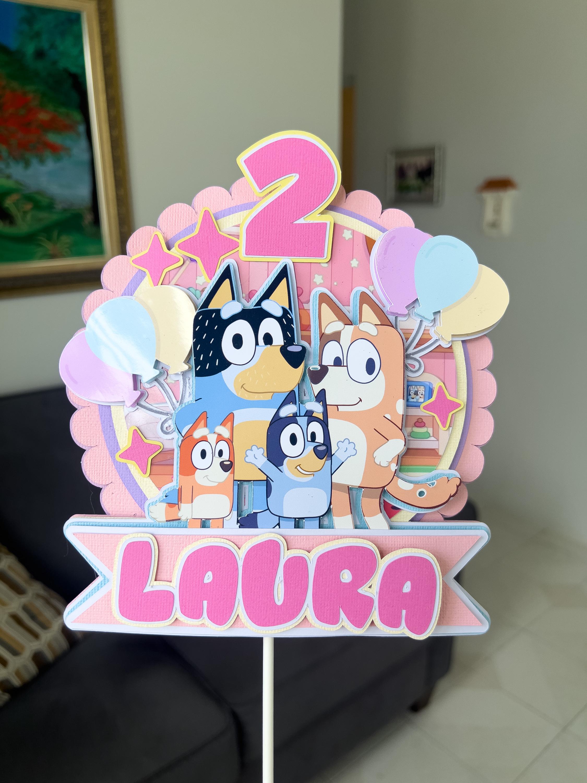 Bluey Cake Topper (Pink)