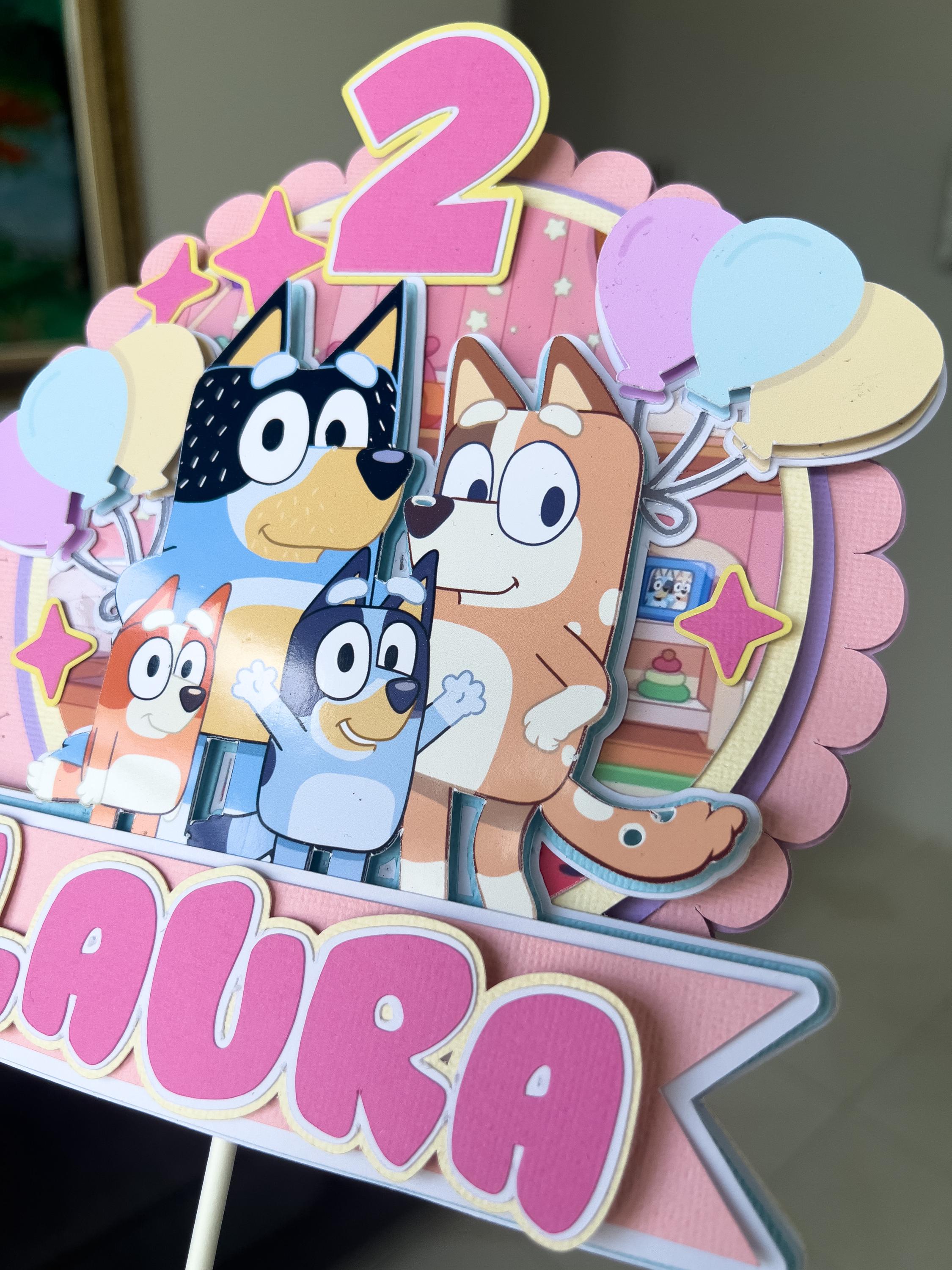 Bluey Cake Topper (Pink)