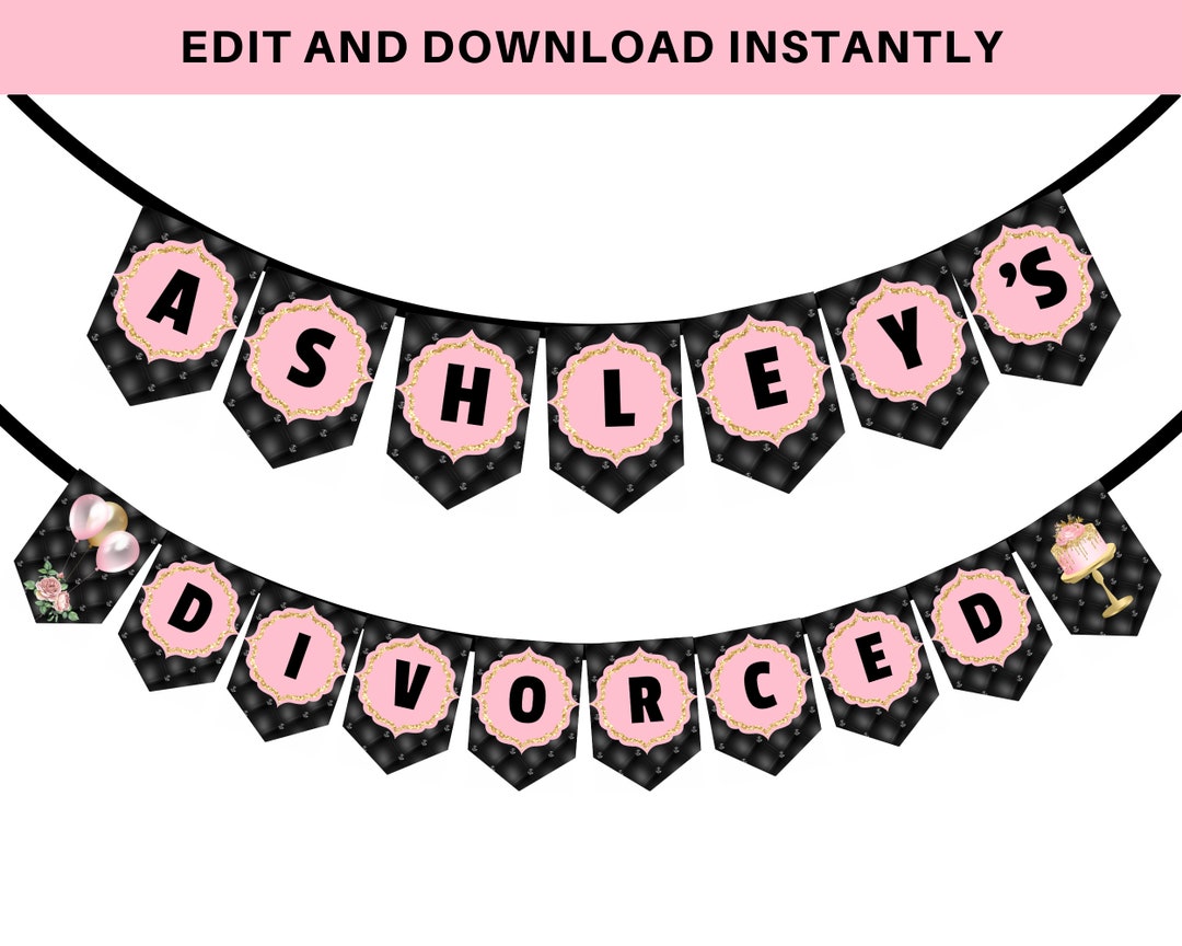 Divorce Party Decorations for Women Custom Banner Divorce Party