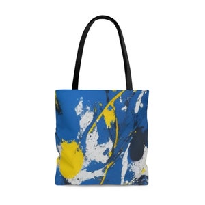 Blue & Yellow Pollock Style  - Tote Bag
