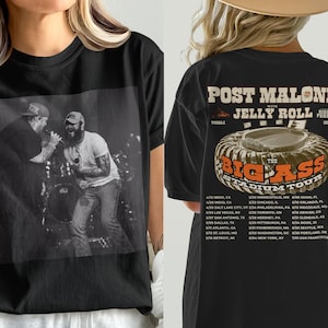 Post Malone, Post Malone-shirt voor kinderen, Post Malone-tour, Big Ass Stadium-tour, Posty 2025-tour, Jelly Roll, Jelly Roll-tour, Posty Tour-merchandise