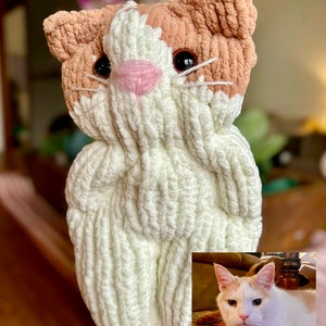 Custom Cat Doll, Custom Cat Plush, Handknit Cat Doll, Cat Stuffed Animal, Pet Personalization, Pet Memorial, Animal Lover Gift