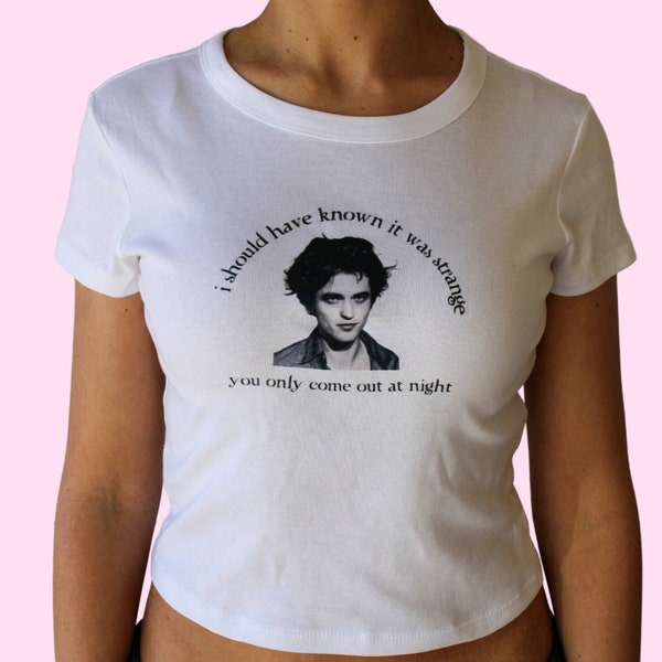 Edward 'Vampire' lyrics inspired baby tee