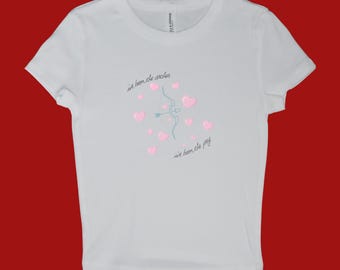 archer/prey- white baby tee