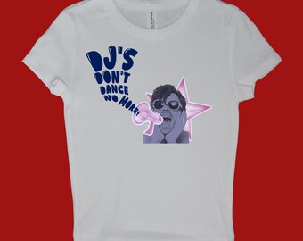 DJ white baby tee