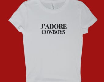 J'adore- white baby tee