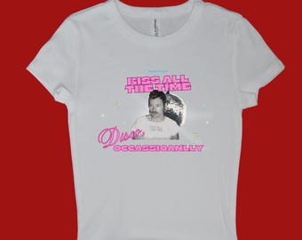 Occasional disco- white baby tee