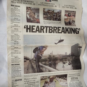 2005 Newspaper Featuring the Devastation of Hurricane Katrina and other Headlines-WARNING EXPLICIT CONTENT!