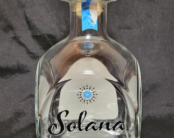 750ML Empty Bottle of Solana Blanco Tequila-Made in Mexico