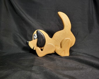 Vintage Wooden Handmade "Jointed" Puppy Dog