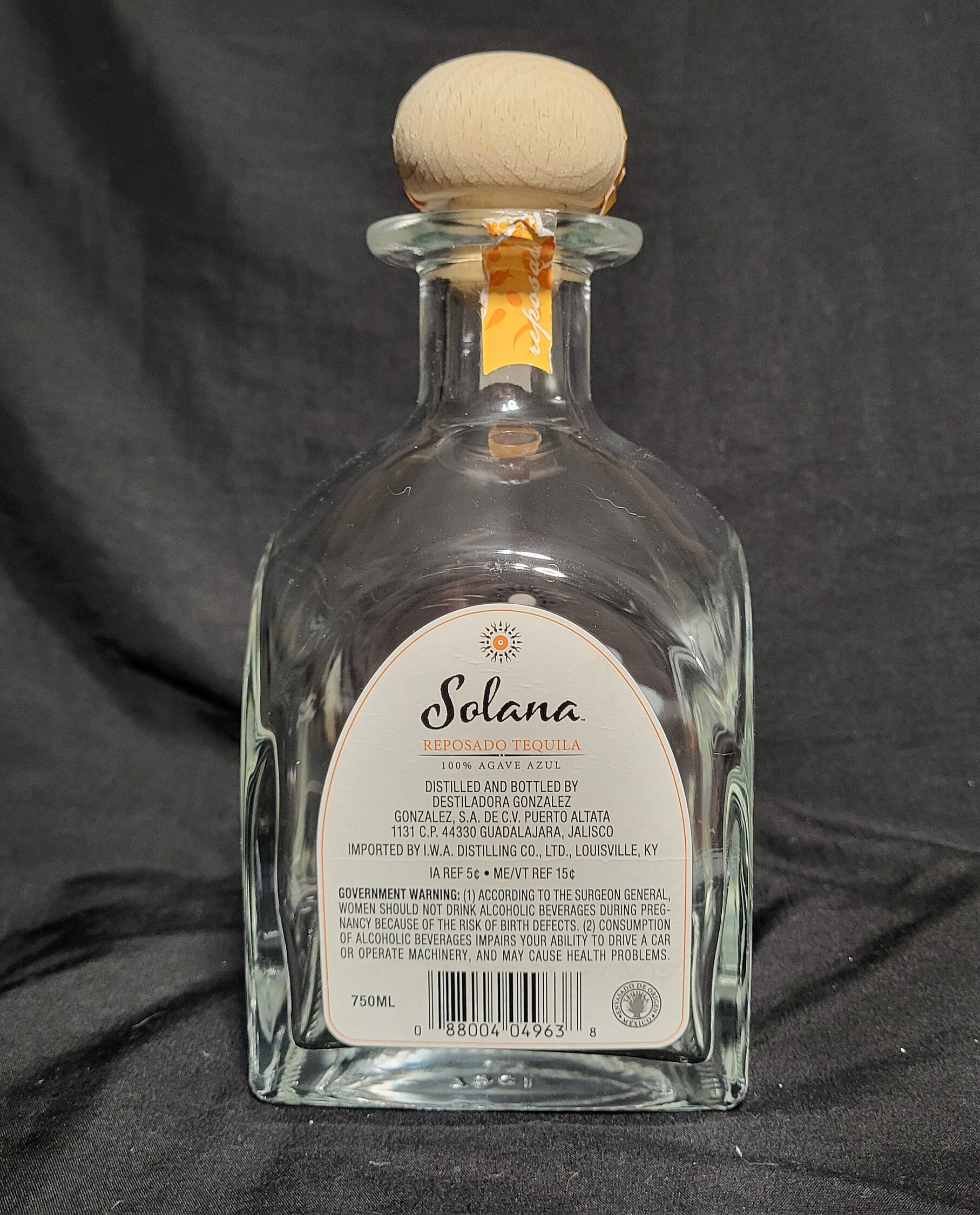 750ML Empty Bottle of Solana Reposado Tequila-made in Mexico - Etsy