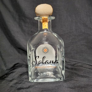 750ML Empty Bottle of Solana Reposado Tequila-Made in Mexico