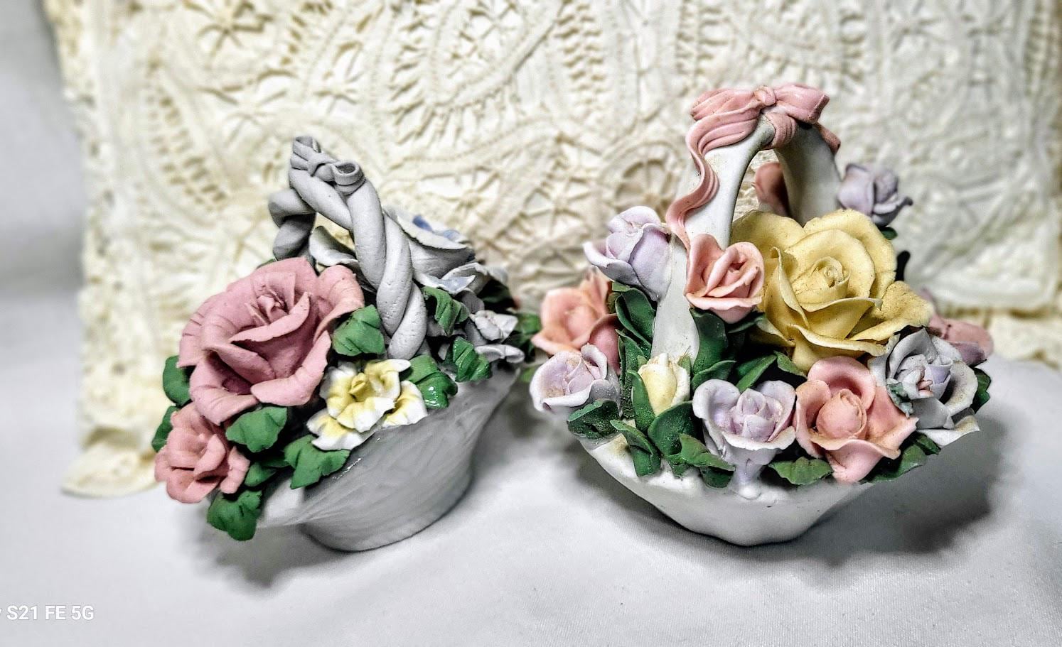 Porcelain Flower フローラルバスケット Porcelain Flower Basket - Etsy