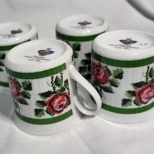 1960&#39;s Set of 4 Royal Frankonia Coffee Cups Made in Germany