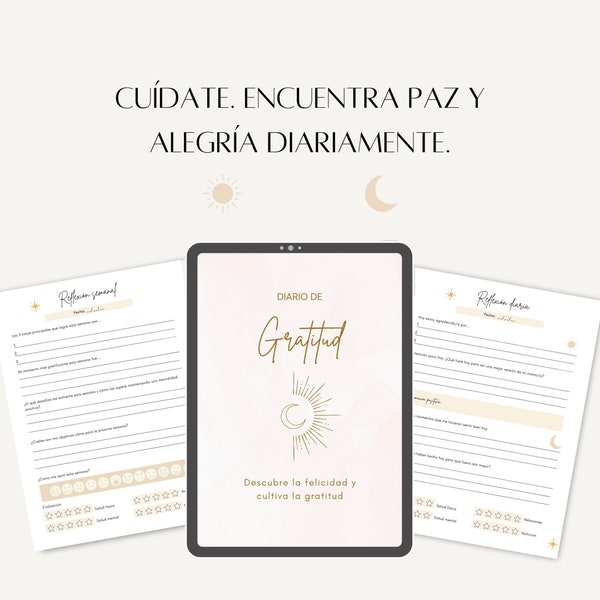 Diario de Gratitud Digital | PDF, iPad Goodnotes | Bienestar y Mindfulness (Español)