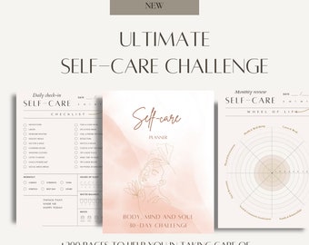 Agenda de soins personnels sur 30 jours : bien-être quotidien, gratitude et affirmations (PDF numérique)