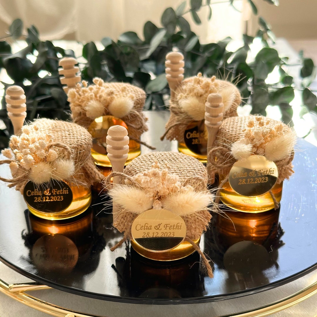 Honey Jar Wedding Favor Luxury Wedding Gift Honey Jar Gift Etsy