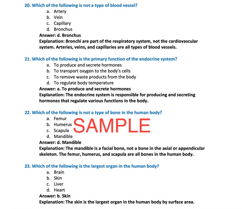 101 Science Questions With Explanation and Answers for Nurses - Etsy