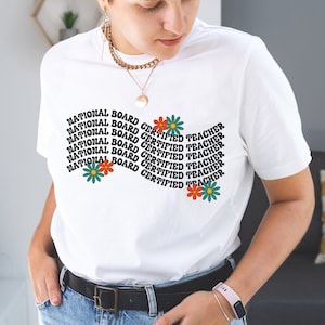 NBCT Teacher Shirt Design: Retro Circle PNG SVG (Digital Download)
