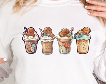 Coffee Lover Gift, Christmas Coffee, Christmas Sweatshirt, Gingerbread Shirt, Holiday Sweatshirt, Retro Christmas, Christmas Shirt