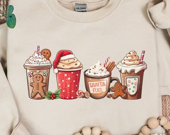 Christmas Coffee Sweatshirt: Gingerbread Holiday Shirt