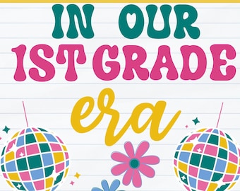 Retro Bulletin Board Set Pastel Colors In Our Learning Era Grade PNG Era Bulletin Board Set Retro Era Bulletin Board Letters Disco Ball