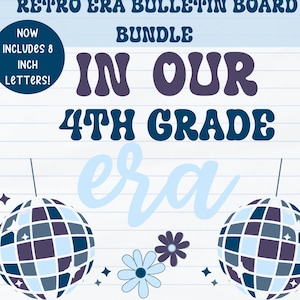 Retro Bulletin Board Kit Midnight Era Colors In Our Learning Era Grade Era Bulletin Board Set Retro Era Bulletin Board Letters Disco Ball