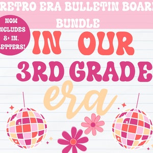 Retro Pastel Bulletin Board Kit: Disco Ball Classroom Decor (PNG & PDF)