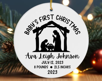 Personalized Baby's First Christmas Ornament Gift for New Mom Gift for New Dad Gift for Christmas Babys First Christmas Personalized Manjor