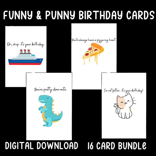 Funny Birthday Cards with Puns Birthday Gift for Her Funny Greeting Card with Puns Funny Card Birthday Gift for Him Friend Gift for Husband